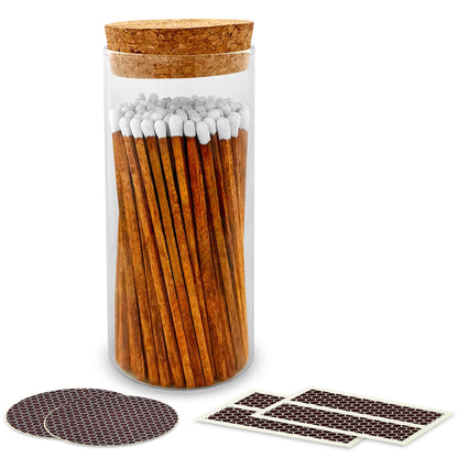 4" Matches in a Large Cork Top Jar - Spirit Nest