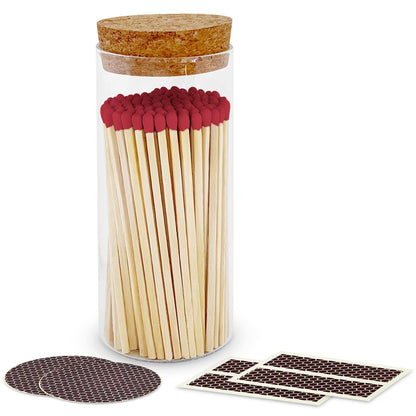 4" Matches in a Large Cork Top Jar - Spirit Nest