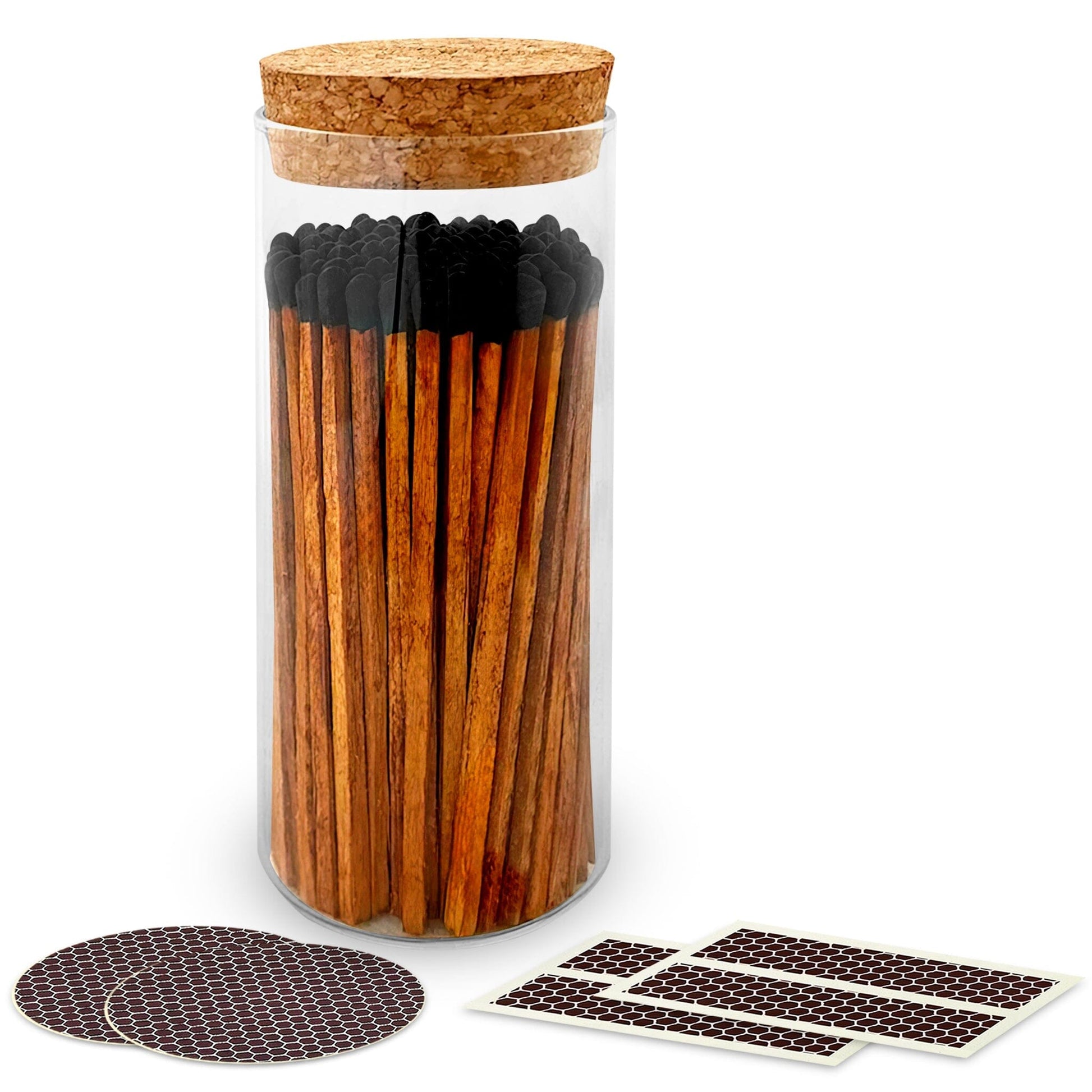 4" Matches in a Large Cork Top Jar - Spirit Nest
