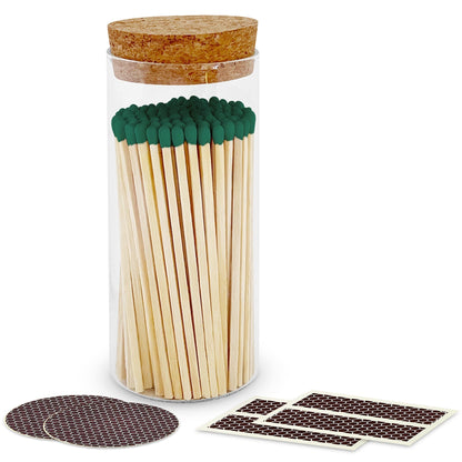 4" Matches in a Large Cork Top Jar - Spirit Nest