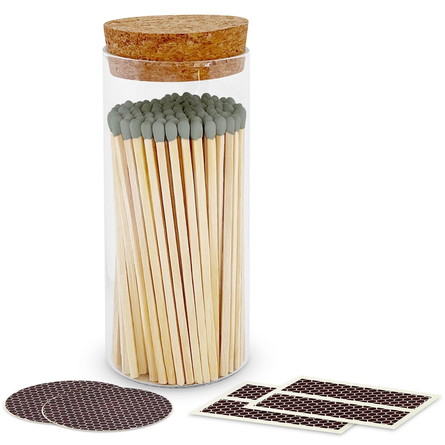 4" Matches in a Large Cork Top Jar - Spirit Nest