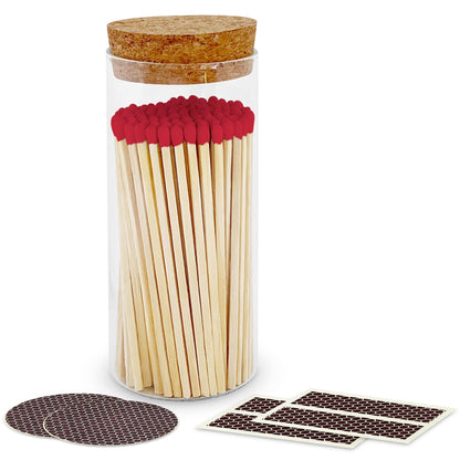 4" Matches in a Large Cork Top Jar - Spirit Nest