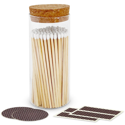 4" Matches in a Large Cork Top Jar - Spirit Nest