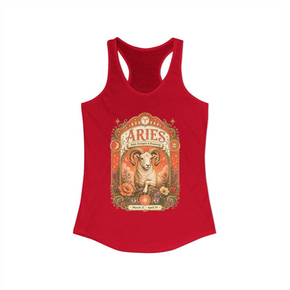 Aries Zodiac Women's Racerback Tank – Ornate Ram Artwork