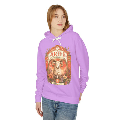 Aries Zodiac Hooded Sweatshirt – Enchanted Ram Artwork