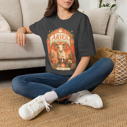 Aries Zodiac Softstyle T-Shirt – Celestial Ram Artwork