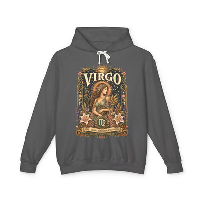 Virgo Zodiac Hooded Sweatshirt – Enchanted Maiden Artwork