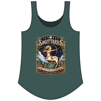 Sagittarius Zodiac Women's Festival Tank Top – Vintage Archer Astrology Tank