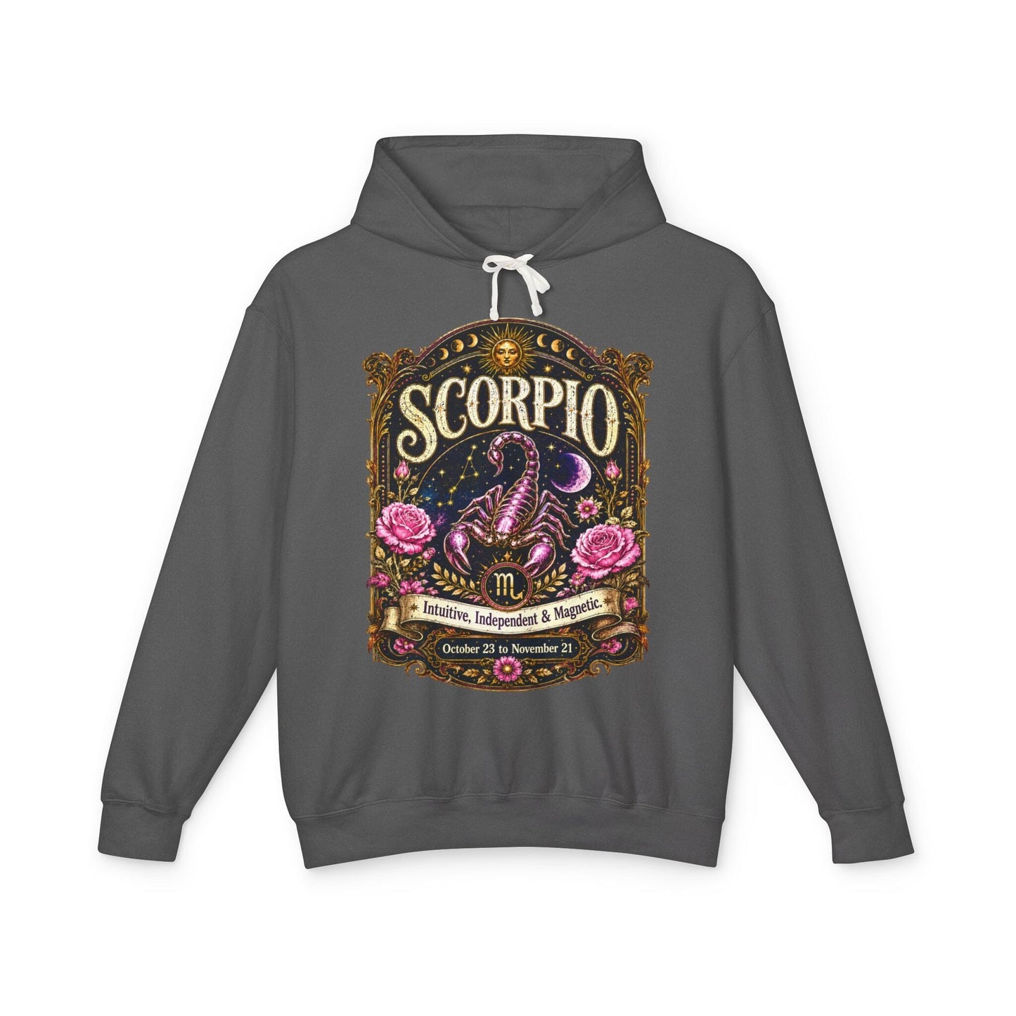 Scorpio Zodiac Hooded Sweatshirt – Enchanted Scorpion Artwork