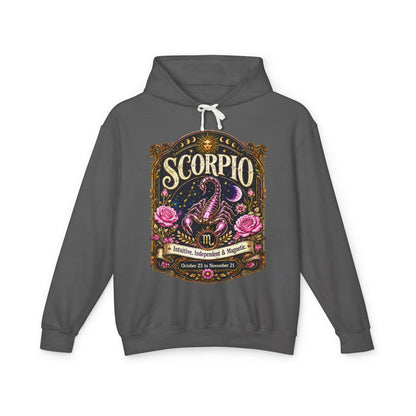 Scorpio Zodiac Hooded Sweatshirt – Enchanted Scorpion Artwork