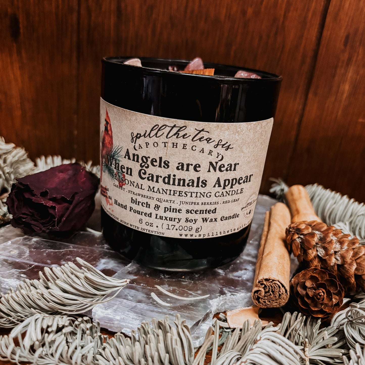 Angels Are Near When Cardinals Appear Candle | Memorial & Intention Candle - Spirit Nest