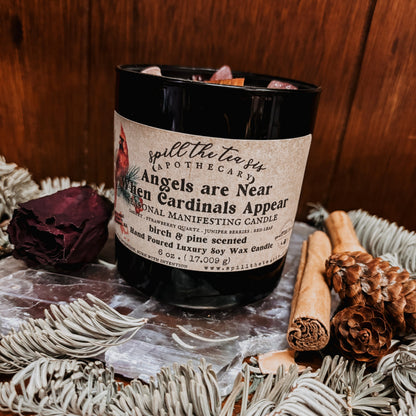 Angels Are Near When Cardinals Appear Candle | Memorial & Intention Candle - Spirit Nest