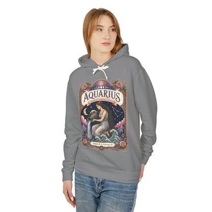 Aquarius Zodiac Hooded Sweatshirt – Enchanted Water Bearer Artwork