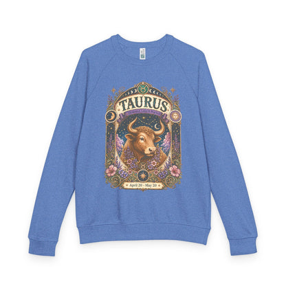 Taurus Zodiac Raglan Sweatshirt – Ethereal Bull Artwork