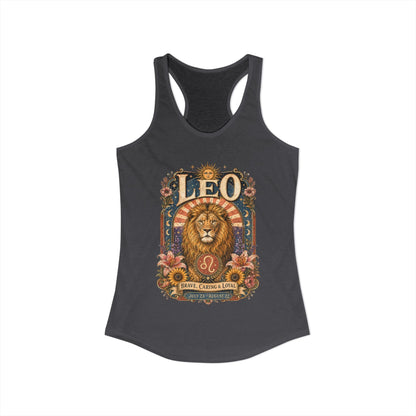 Leo Zodiac Women's Racerback Tank – Ornate Lion Artwork