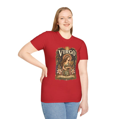 Virgo Zodiac Softstyle T-Shirt – Celestial Maiden Artwork