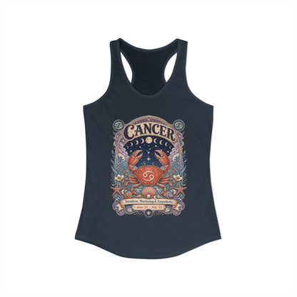 Cancer Zodiac Women's Racerback Tank – Ornate Crab Artwork