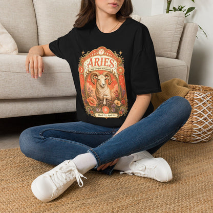 Aries Zodiac Softstyle T-Shirt – Celestial Ram Artwork