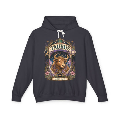Taurus Zodiac Hooded Sweatshirt – Enchanted Bull Artwork