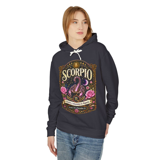 Scorpio Zodiac Hooded Sweatshirt – Enchanted Scorpion Artwork