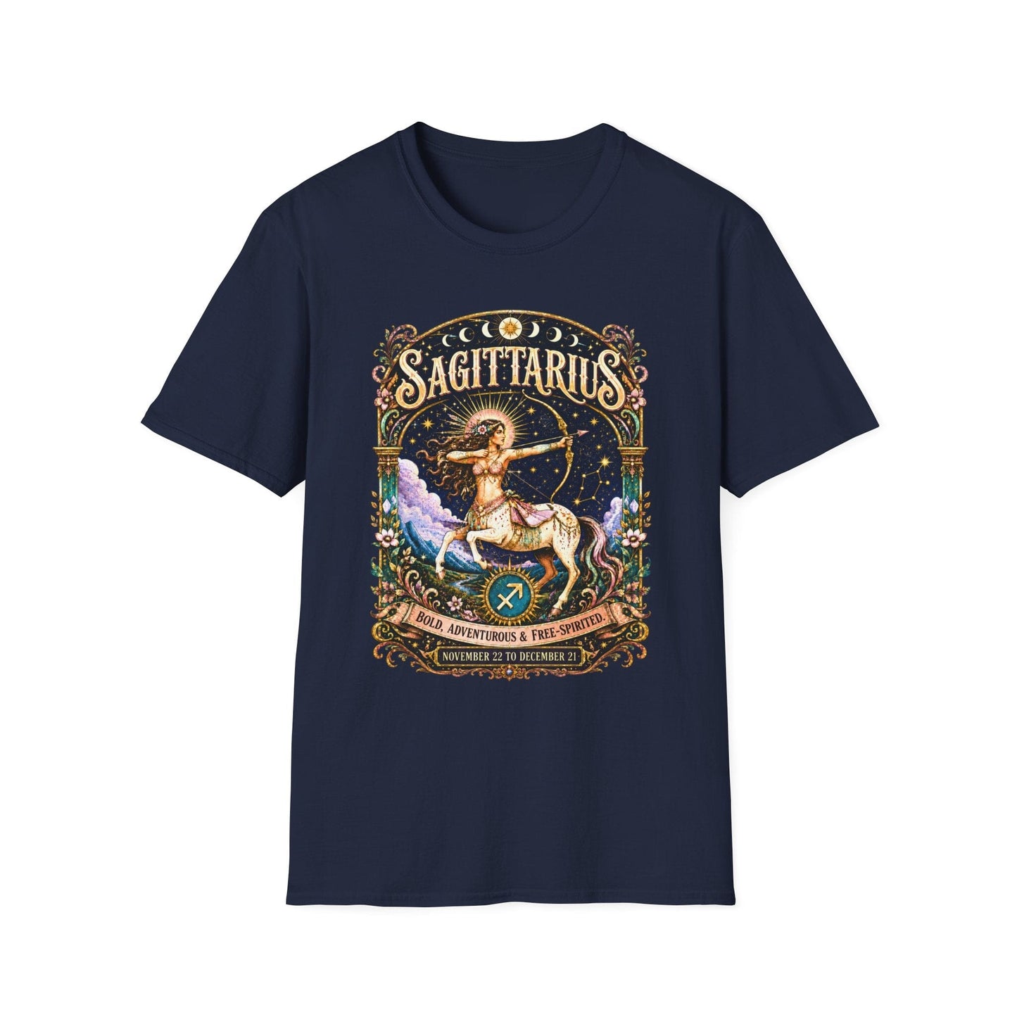 Sagittarius Zodiac Softstyle T-Shirt – Celestial Archer Artwork