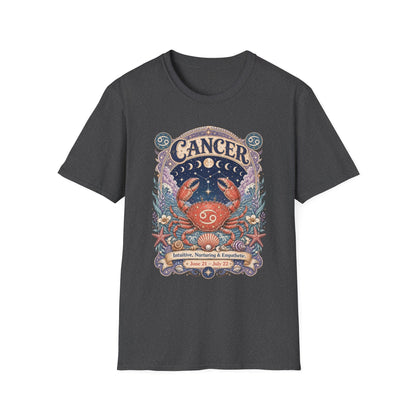 Cancer Zodiac Softstyle T-Shirt – Celestial Crab Artwork