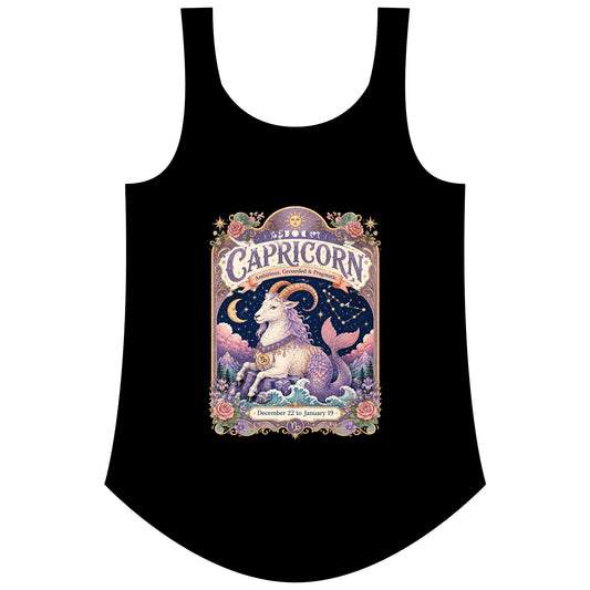 Capricorn Zodiac Women's Festival Tank Top – Vintage Sea Goat Astrology Tank