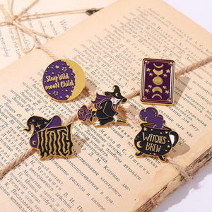 Gold Dust Witchy Enamel Pin Set