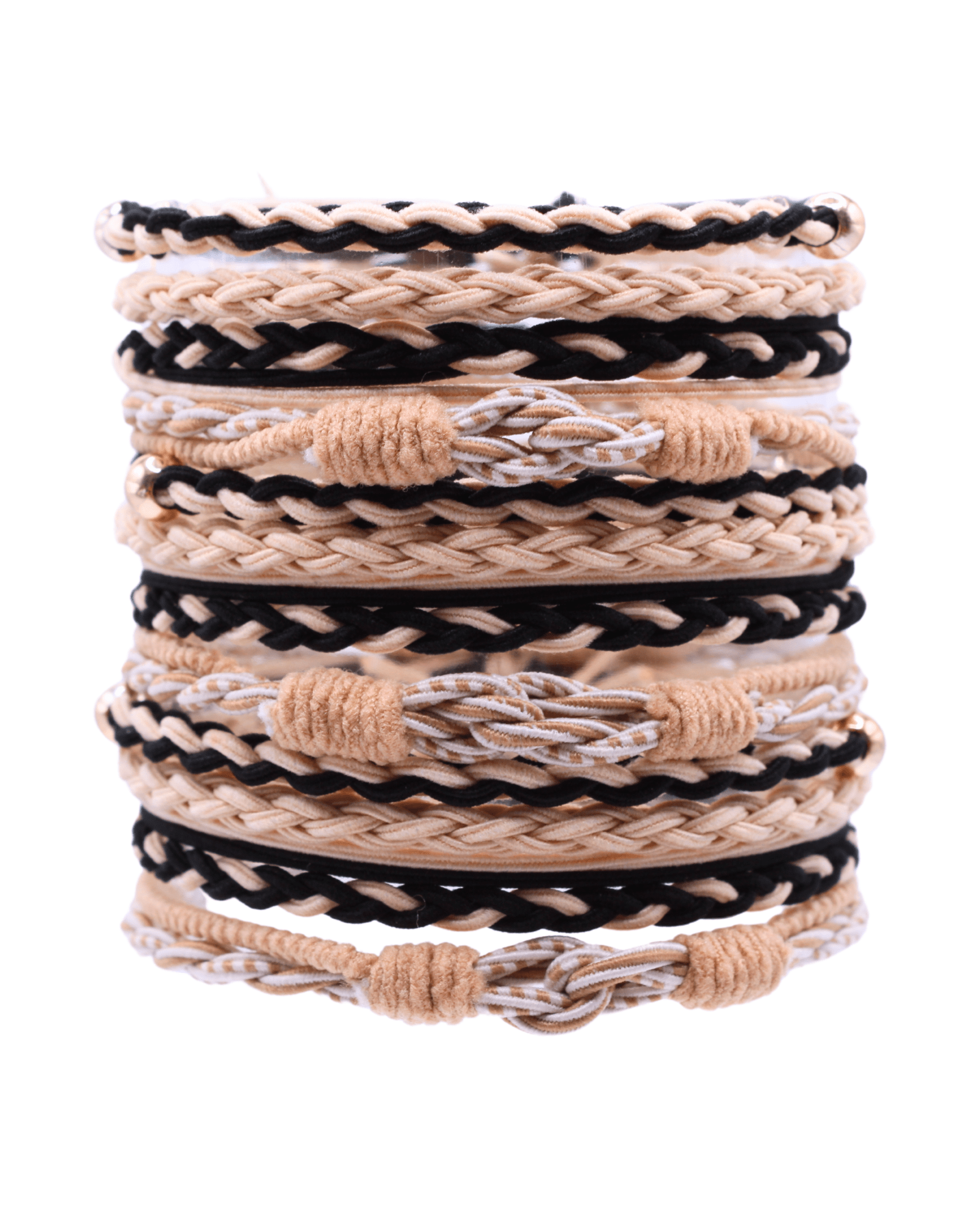 Encinitas Hair Tie Bracelet Set - Waterproof No-Snag Elastic Stacks - Spirit Nest