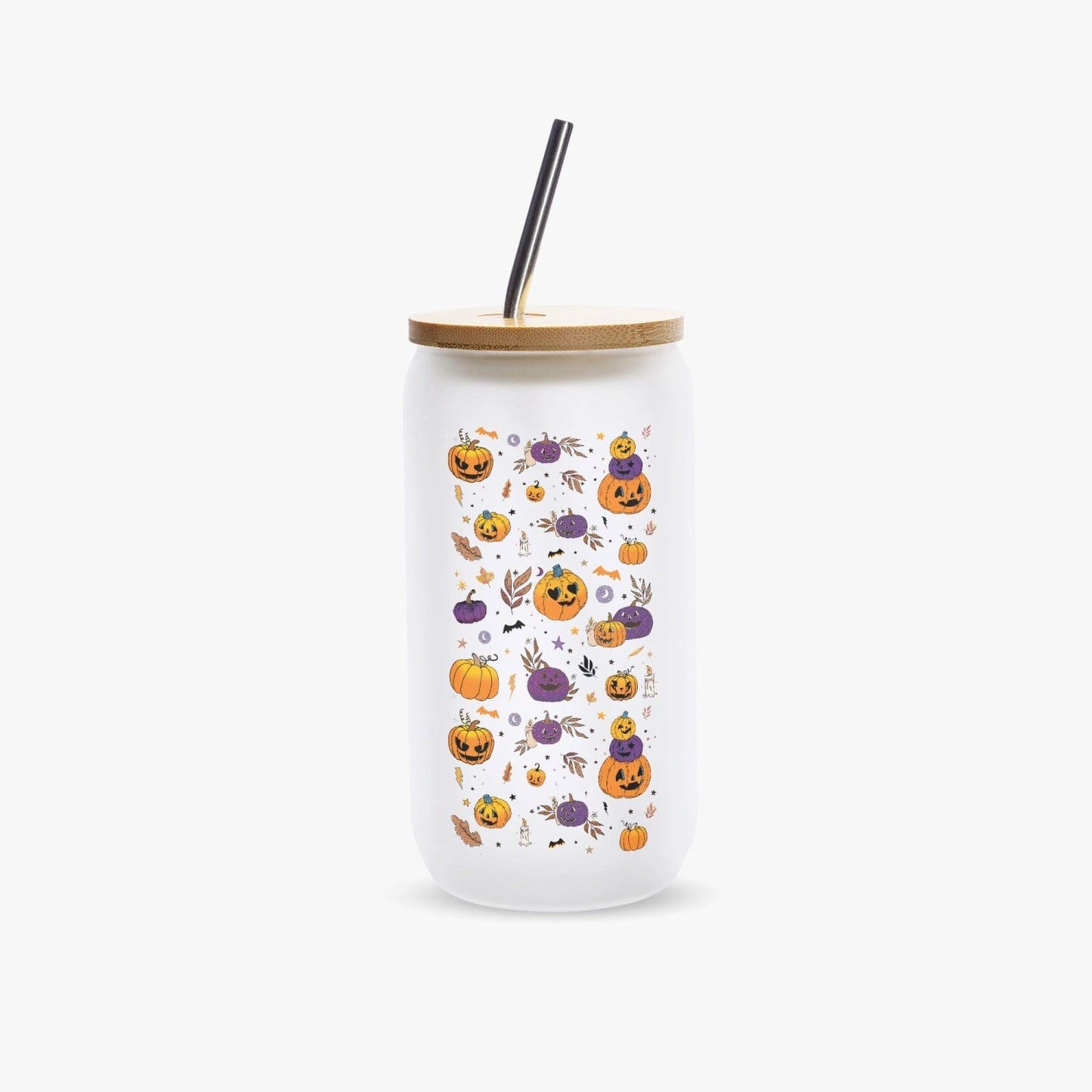 Pumpkin Patch Frosted Glass Cups