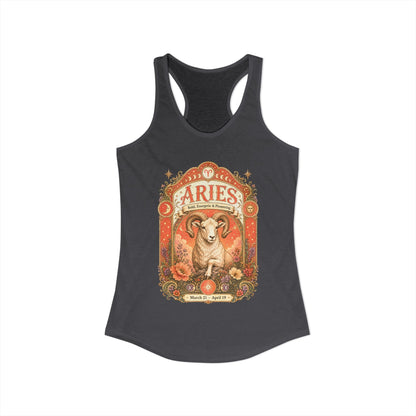 Aries Zodiac Women's Racerback Tank – Ornate Ram Artwork
