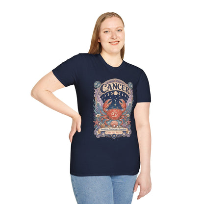 Cancer Zodiac Softstyle T-Shirt – Celestial Crab Artwork