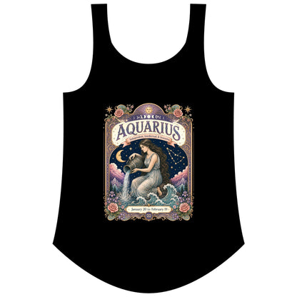 Aquarius Zodiac Women's Festival Tank Top – Vintage Water Bearer Astrology Tank