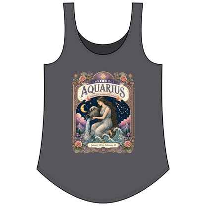 Aquarius Zodiac Women's Festival Tank Top – Vintage Water Bearer Astrology Tank