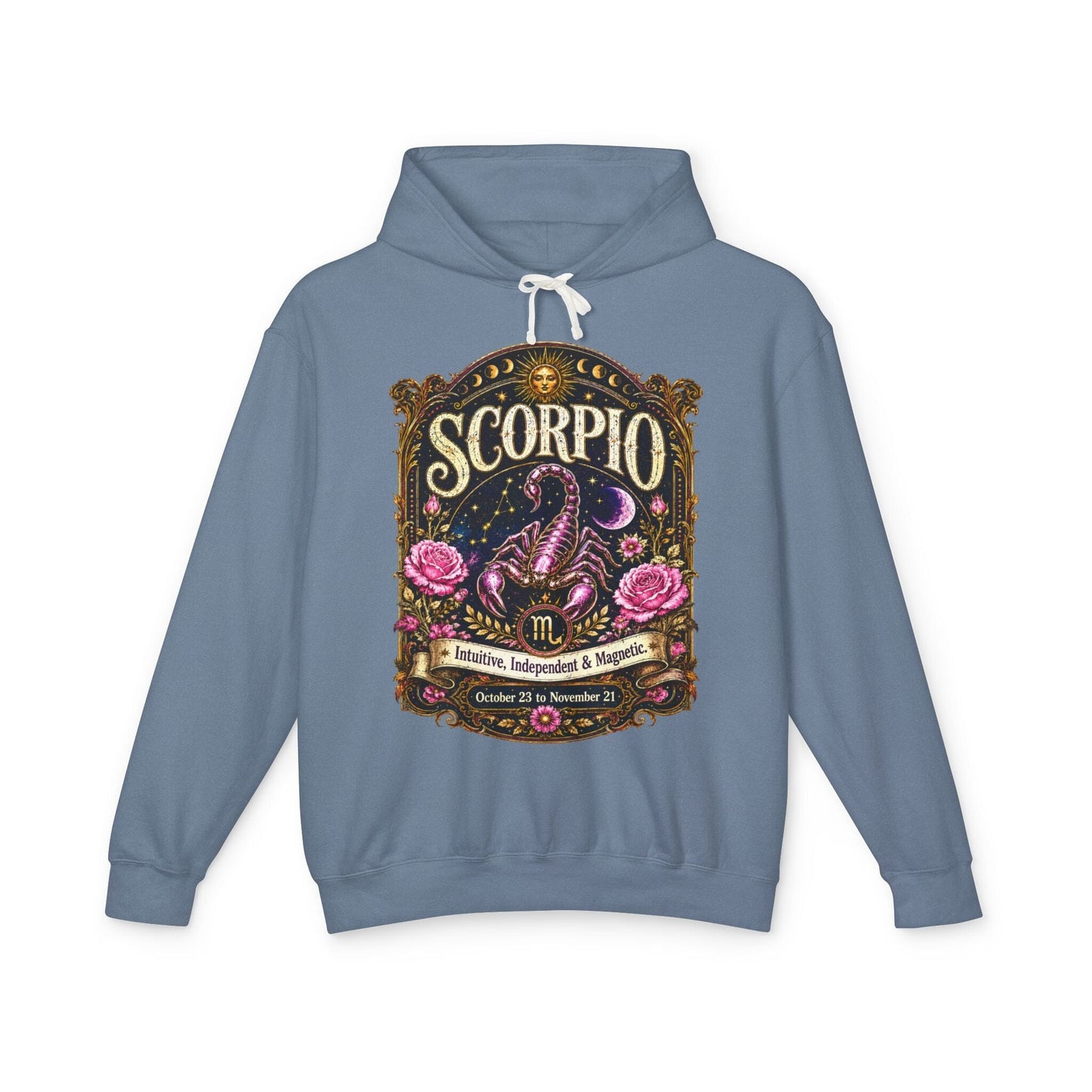 Scorpio Zodiac Hooded Sweatshirt – Enchanted Scorpion Artwork