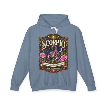 Scorpio Zodiac Hooded Sweatshirt – Enchanted Scorpion Artwork