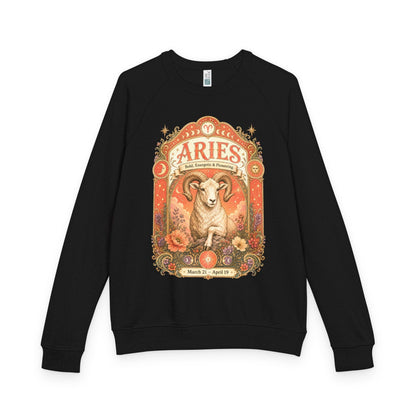 Aries Zodiac Raglan Sweatshirt – Ethereal Ram Artwork