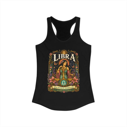 Libra Zodiac Women's Racerback Tank – Ornate Scales Artwork