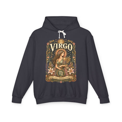 Virgo Zodiac Hooded Sweatshirt – Enchanted Maiden Artwork