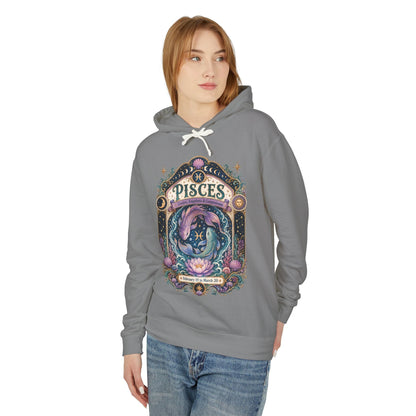Pisces Zodiac Hooded Sweatshirt – Enchanted Fish Artwork