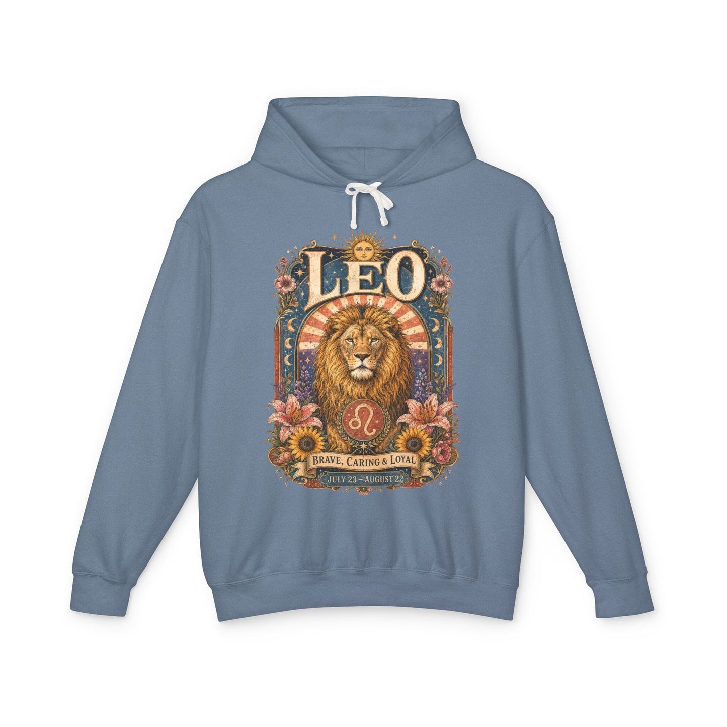 Leo Zodiac Hooded Sweatshirt – Enchanted Lion Artwork