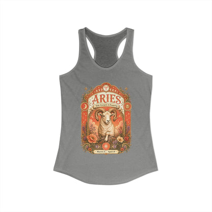 Aries Zodiac Women's Racerback Tank – Ornate Ram Artwork