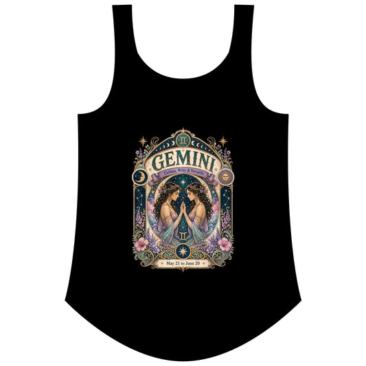 Gemini Zodiac Women's Festival Tank Top – Vintage Twins Astrology Tank