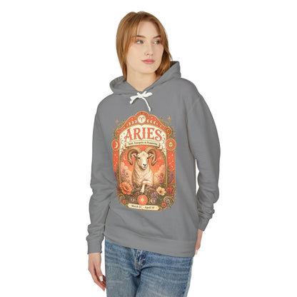 Aries Zodiac Hooded Sweatshirt – Enchanted Ram Artwork
