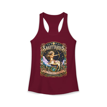 Sagittarius Zodiac Women's Racerback Tank – Ornate Archer Artwork