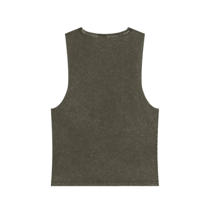 Gemini Zodiac Stonewash Tank Top – Cosmic Twins Artwork