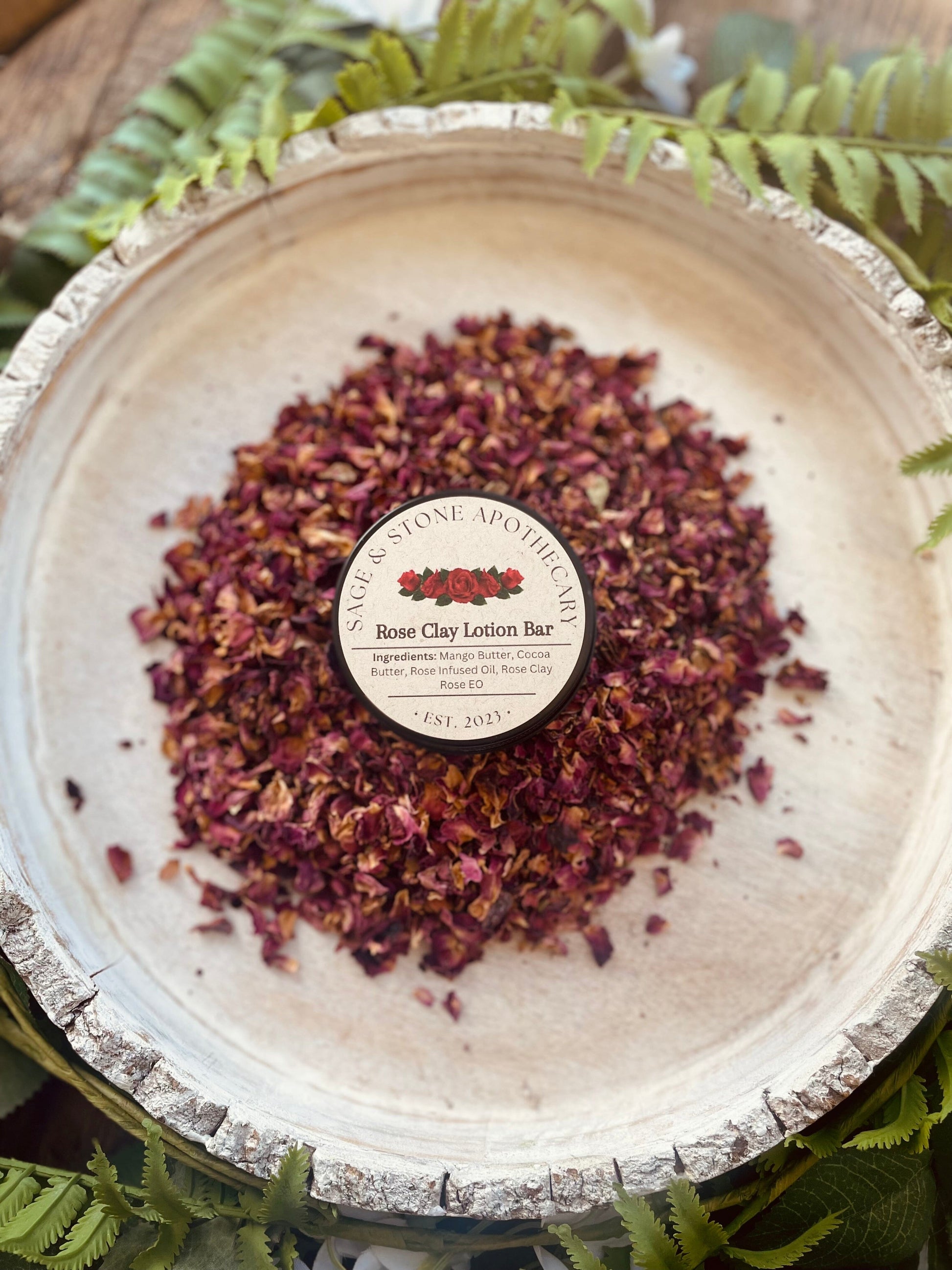 Rose Clay Lotion Bar - Spirit Nest