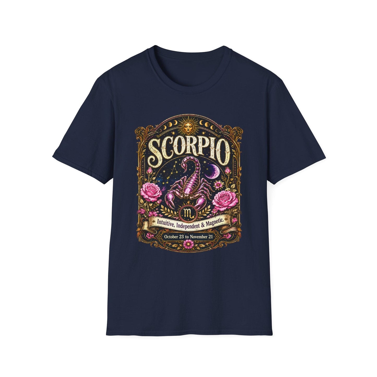 Scorpio Zodiac Softstyle T-Shirt – Celestial Scorpion Artwork