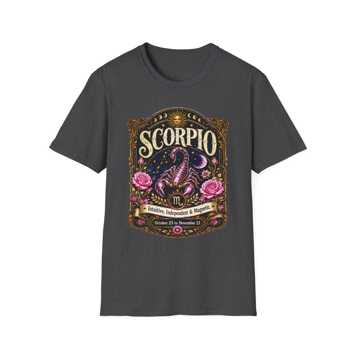 Scorpio Zodiac Softstyle T-Shirt – Celestial Scorpion Artwork