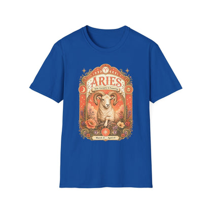 Aries Zodiac Softstyle T-Shirt – Celestial Ram Artwork